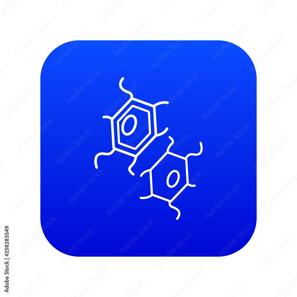 Bird flu virus icon blue vector isolated on white background Bird flu virus icon blue vector isolated on white background