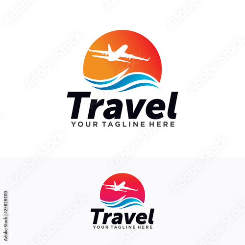 travel plane logo design