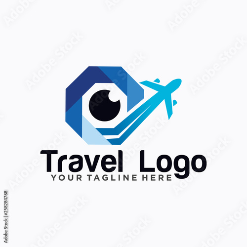 travel plane logo design