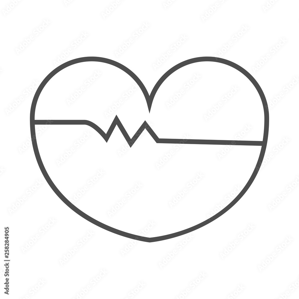 heart with cardiogram heart with cardiogram