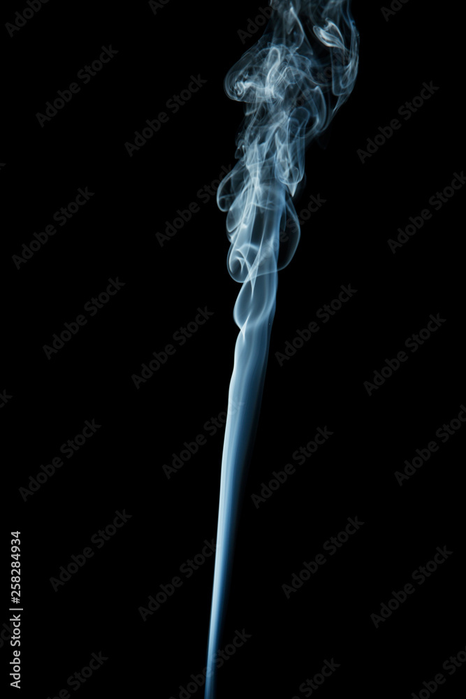 Blue smoke on black background Blue smoke on black background