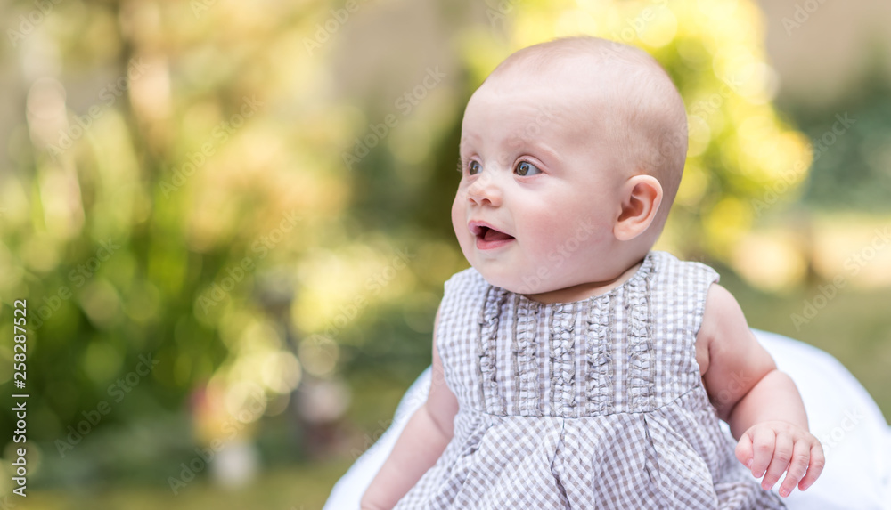 Portrait of cute baby girl, outdoors Portrait of cute baby girl, outdoors