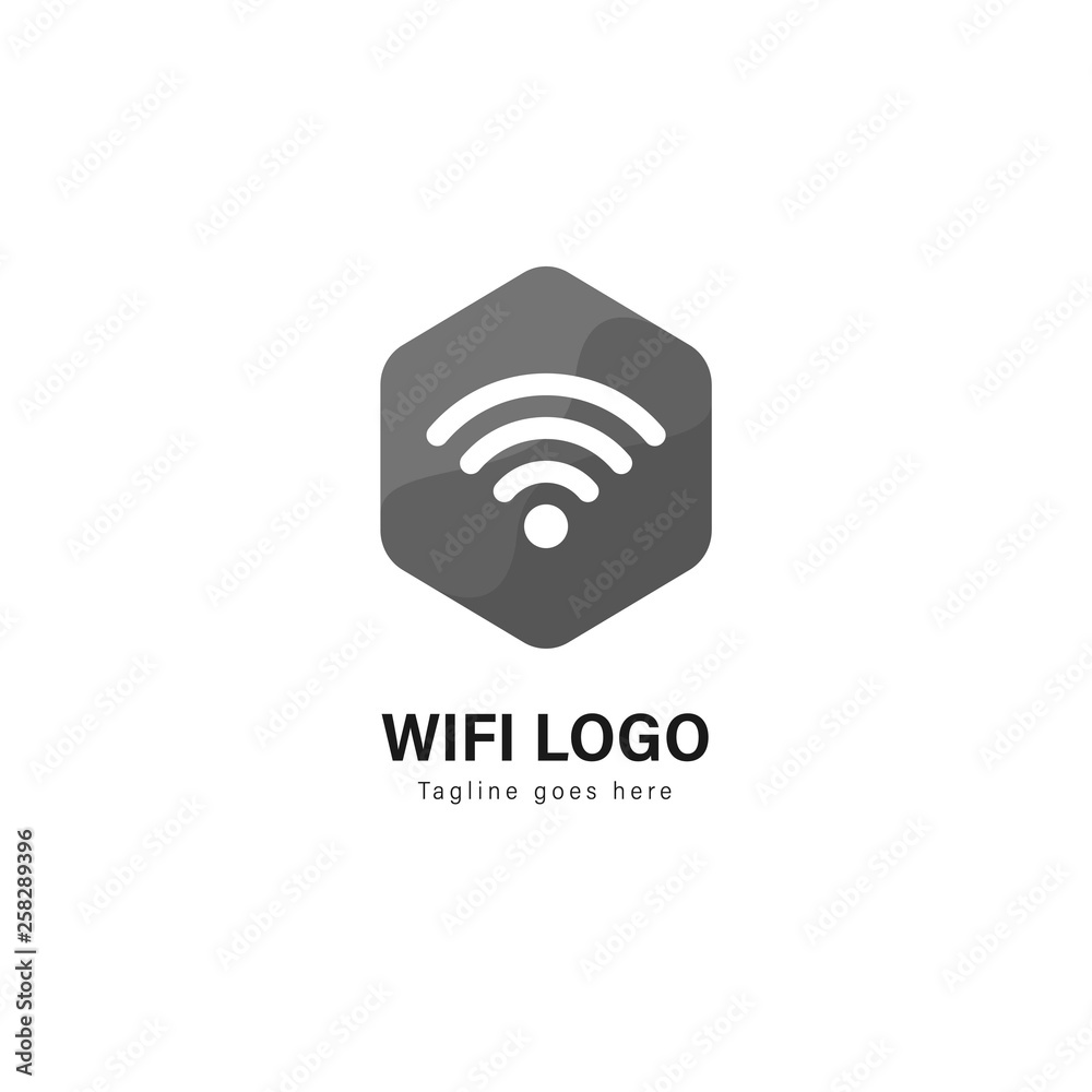 Wifi logo template design. Wifi logo with modern frame vector design Wifi logo template design. Wifi logo with modern frame vector design