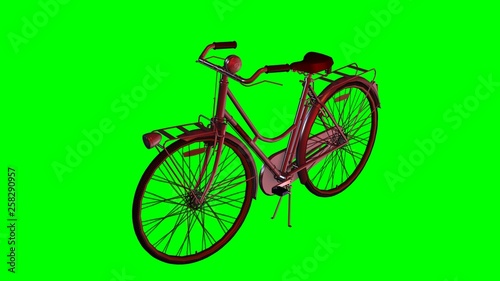 Bicycle - isolated on green screen © sabida