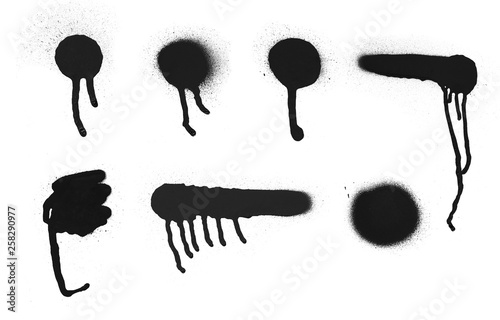 Freehand simple spray paint graffiti texture. Ink element grunge