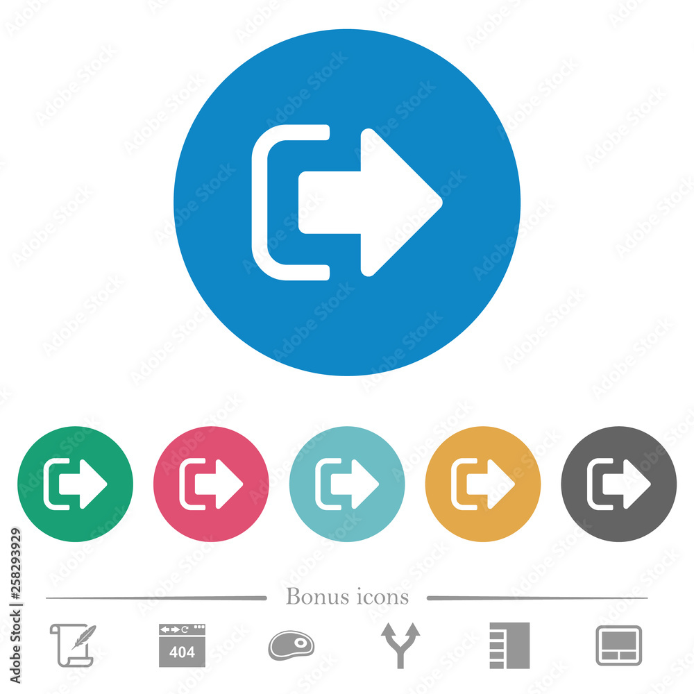 Sign out flat round icons Sign out flat round icons