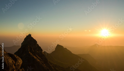 sunrise on the mountain