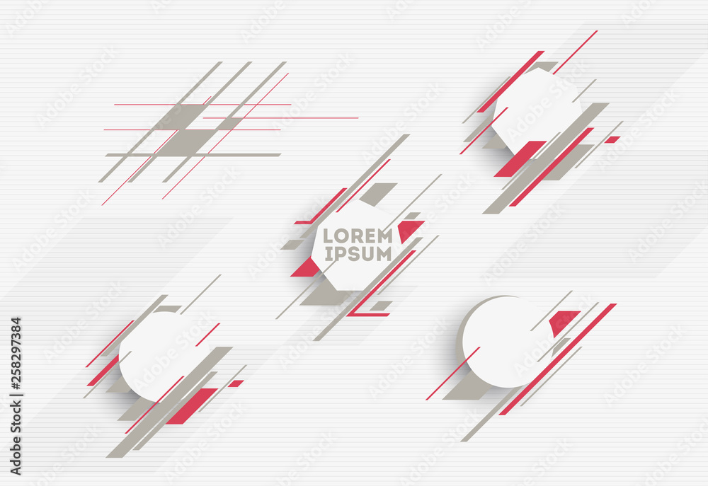Design elements with abstract geometric forms Design elements with abstract geometric forms