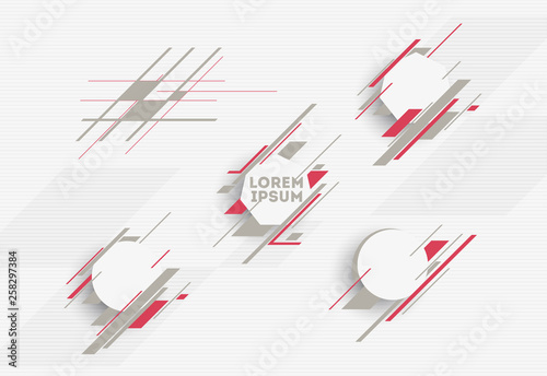 Wallpaper Mural Design elements with abstract geometric forms Torontodigital.ca