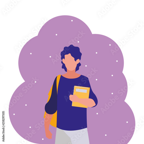young boy student modeling
