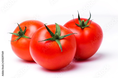 Tomato in isolated white background