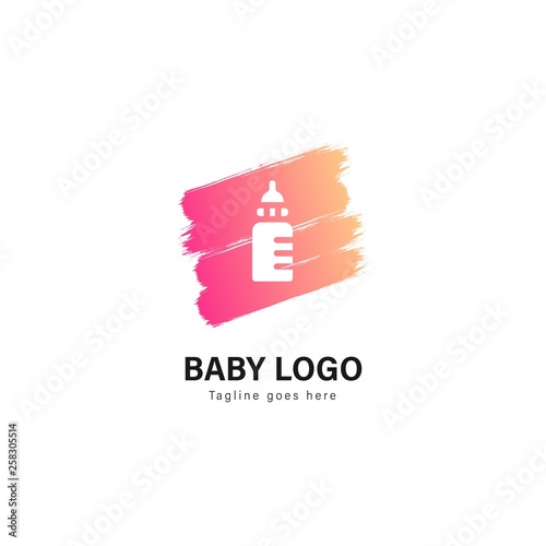 Free Download Baby logo template design. Baby logo with modern frame vector design - GFXLoad