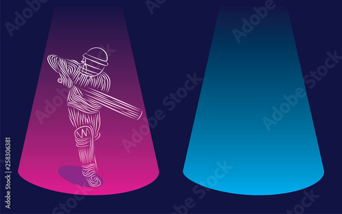 playing cricket sports poster