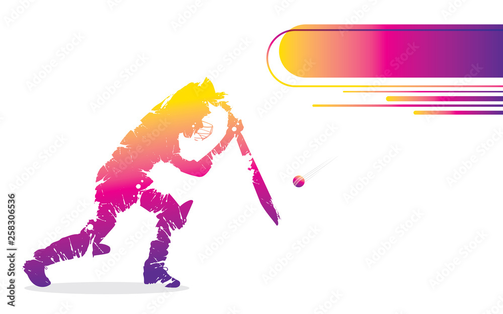 Fototapeta premium playing cricket sports poster