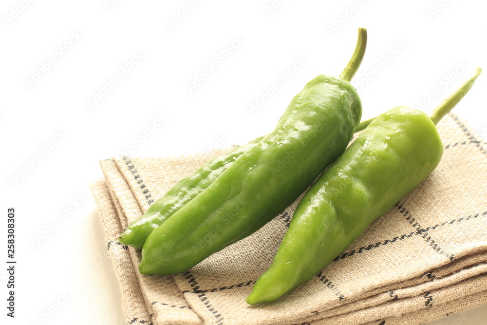 Green chili pepper for food ingredient image