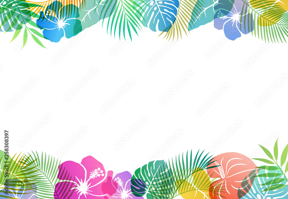 Summer tropical image Background material - obrazy, fototapety, plakaty 