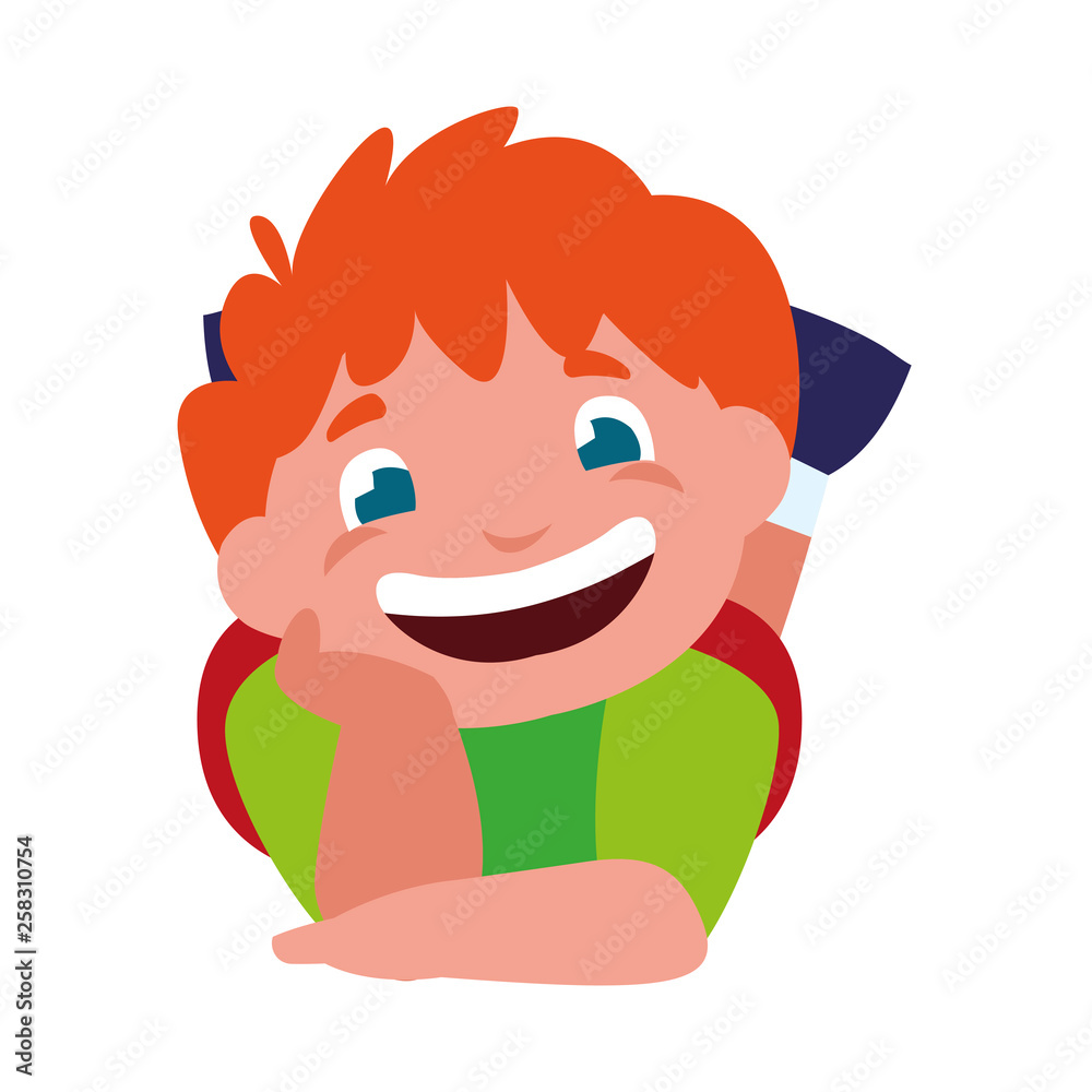 Fototapeta premium happy little boy character