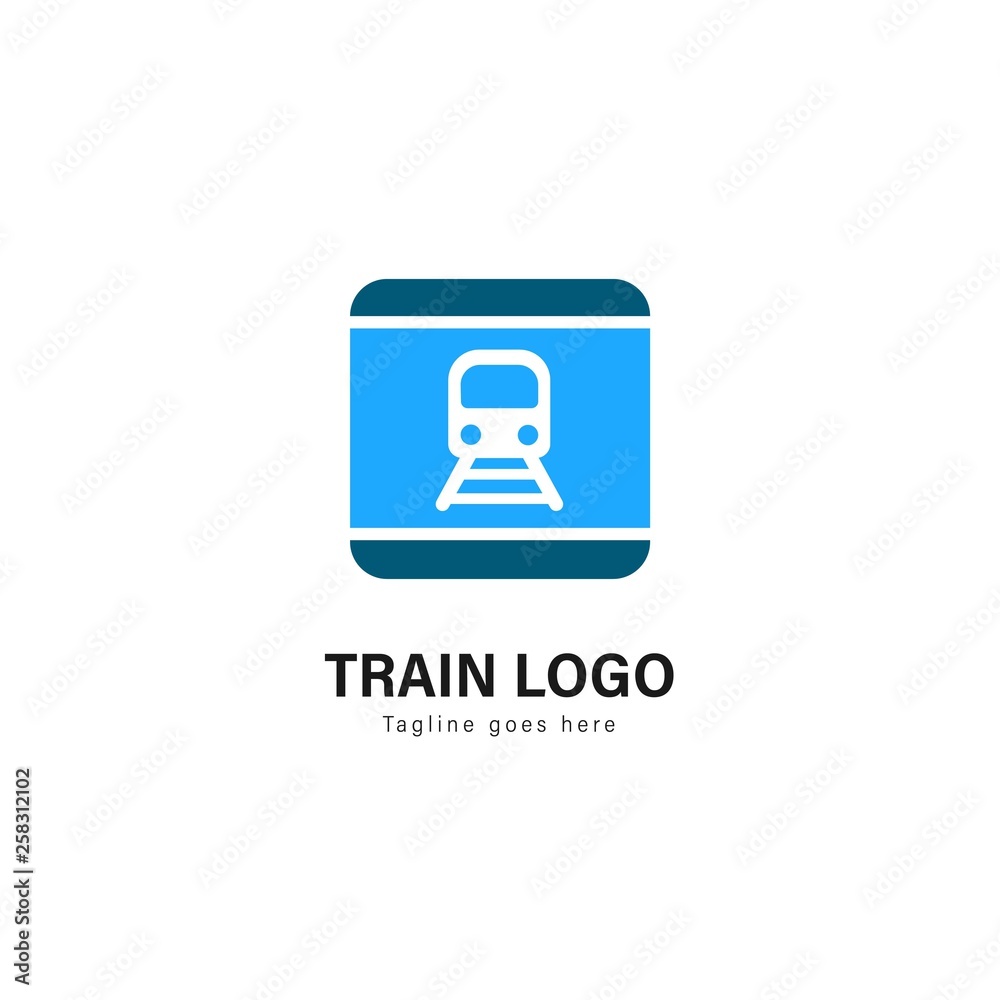 Train logo template design. Train logo with modern frame vector design Train logo template design. Train logo with modern frame vector design