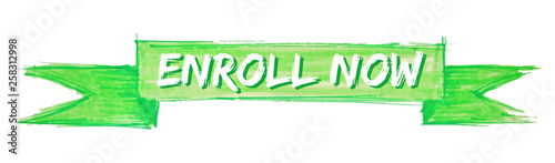 enroll now ribbon