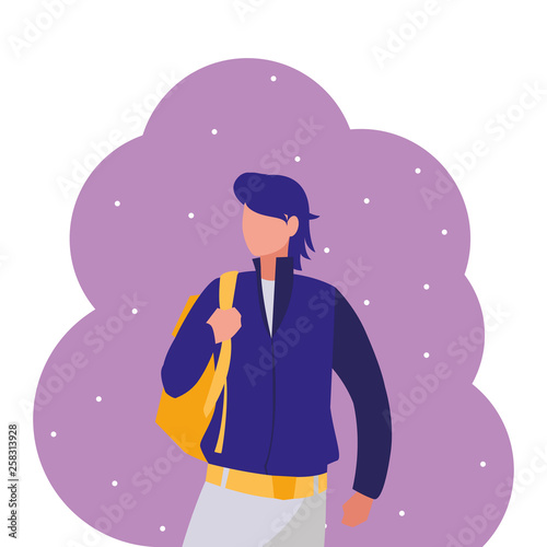 young boy student modeling
