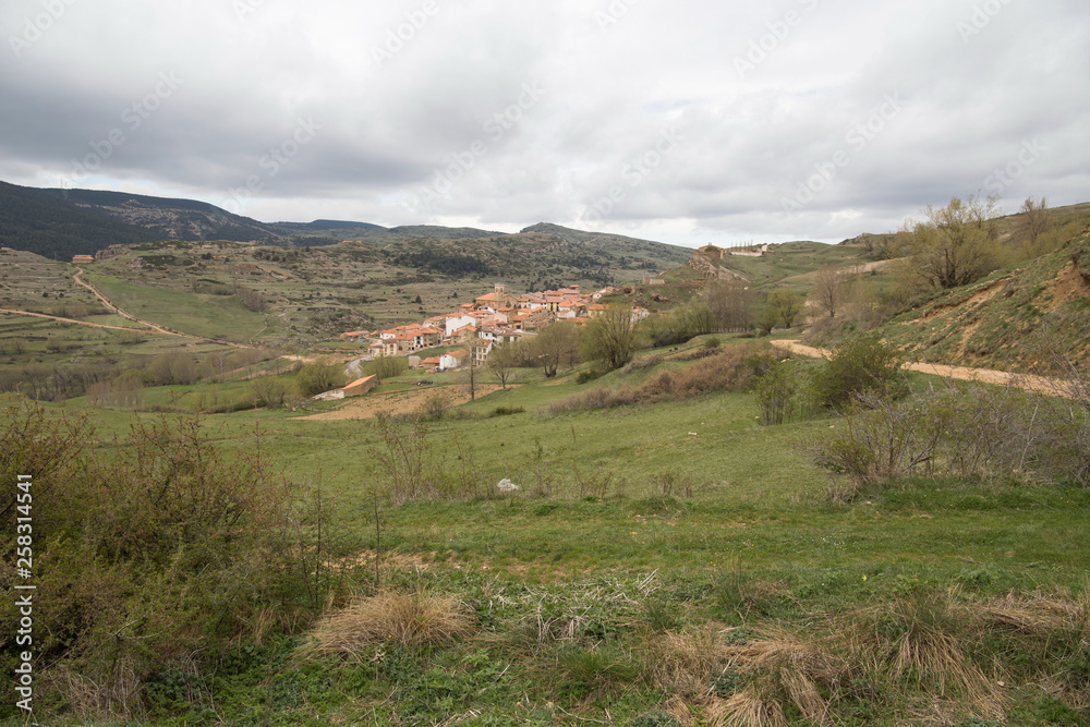 Valdelinares village Gudar mountains Teruel Aragon Spain
