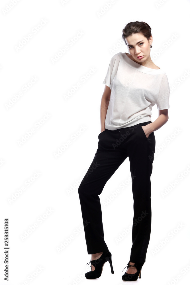 beautiful brunette in business style beautiful brunette in business style