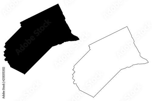 Merced County, California (Counties in California, United States of America,USA, U.S., US) map vector illustration, scribble sketch Merced map photo