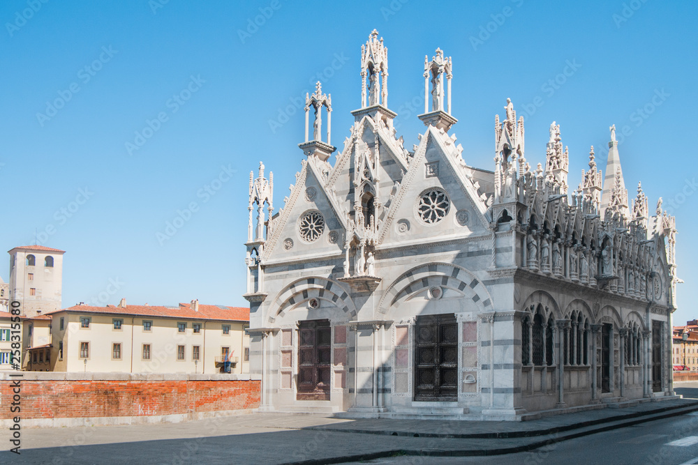 Pisa, church of Santa Maria della Spina on the banks of the Arno river