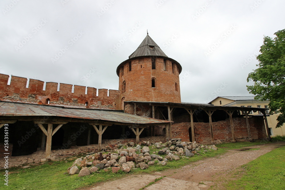 wall and tower of the old Kremlin