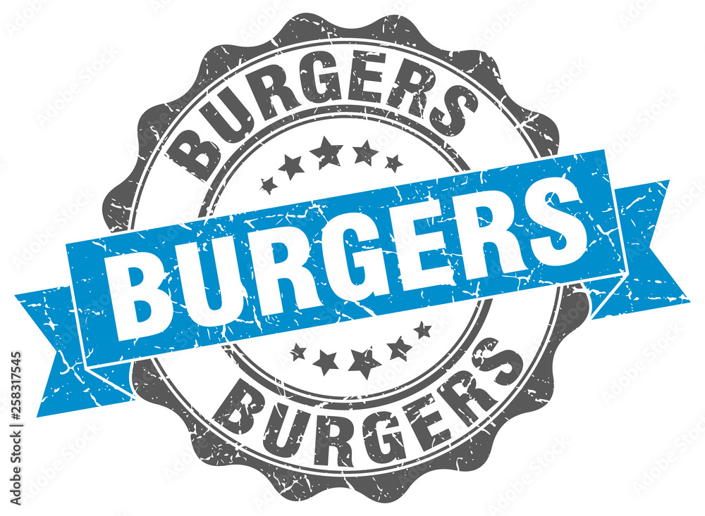 Fototapeta premium burgers stamp. sign. seal
