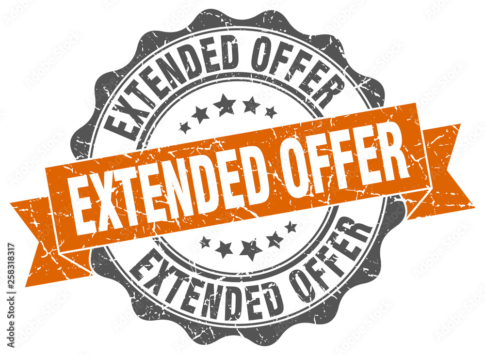 Fototapeta premium extended offer stamp. sign. seal