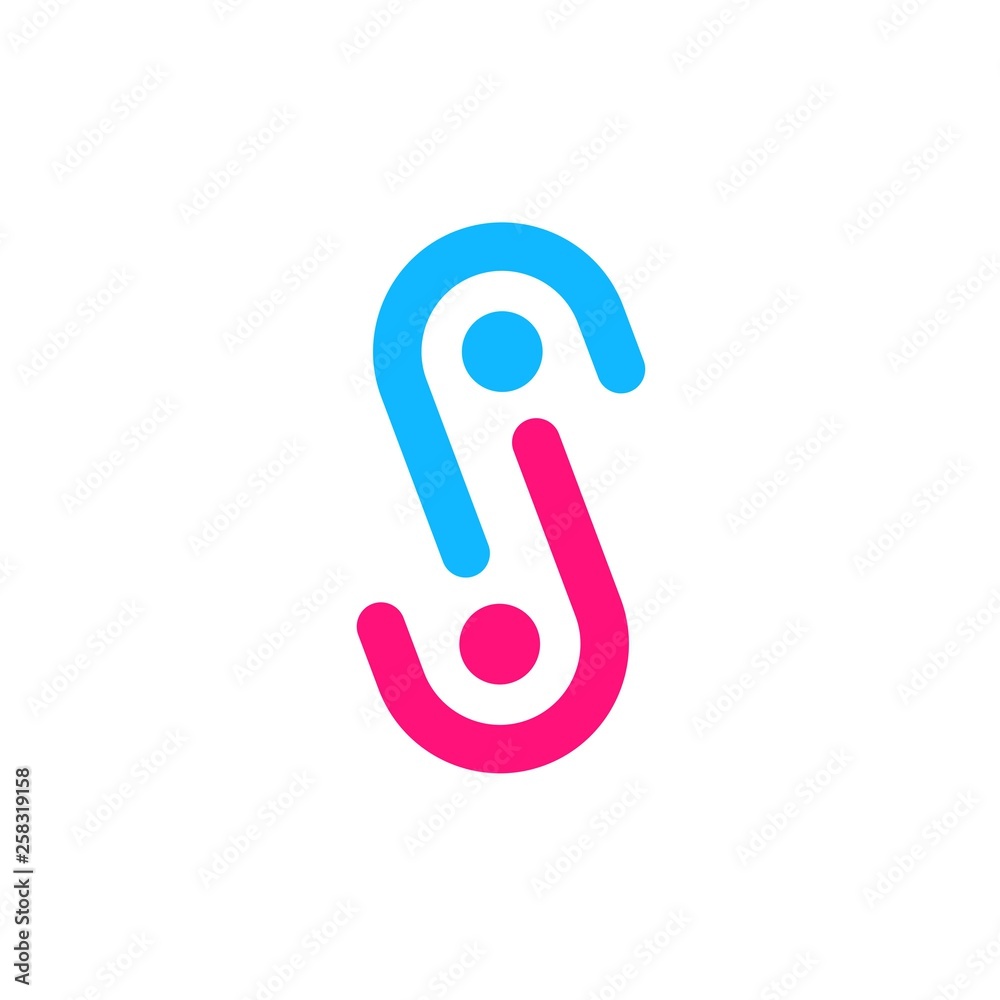 s letter people person logo vector icon s letter people person logo vector icon