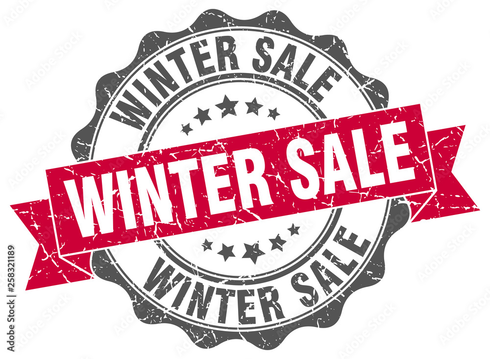 Obraz premium winter sale stamp. sign. seal