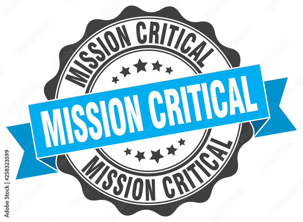 Fototapeta premium mission critical stamp. sign. seal