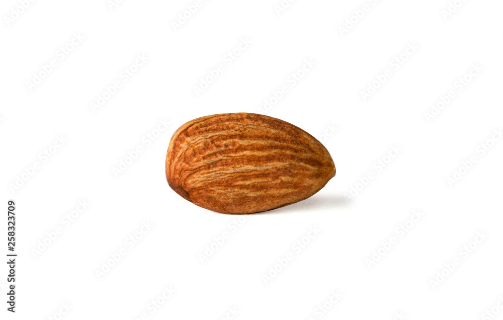 Isolated of almonds nut collection on white background. Clipping path -Image. Isolated of almonds nut collection on white background. Clipping path -Image.