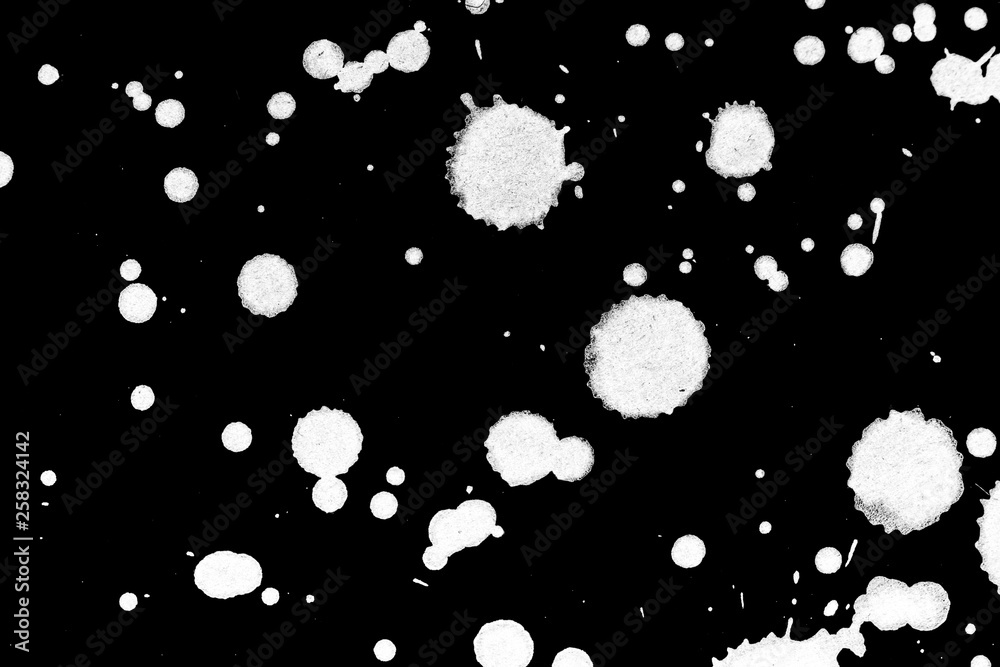 Black and White Ink Splatters and Spill Black and White Ink Splatters and Spill