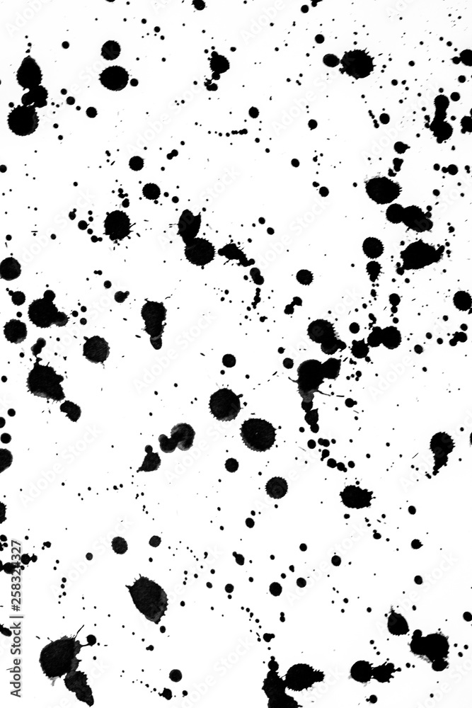 Black and White Ink Splatters and Spill Black and White Ink Splatters and Spill