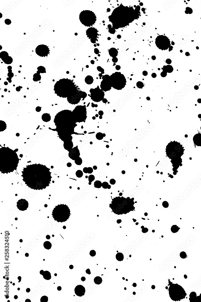 Black and White Ink Splatters and Spill Black and White Ink Splatters and Spill