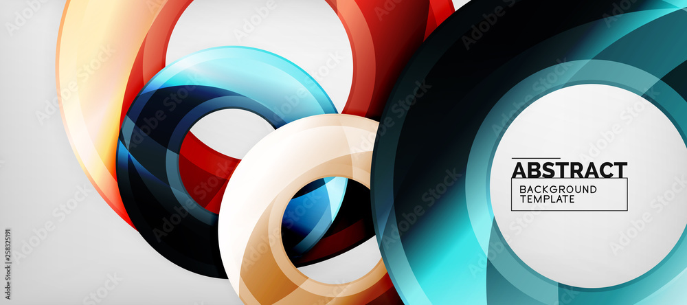 Glossy circles geometric background Glossy circles geometric background