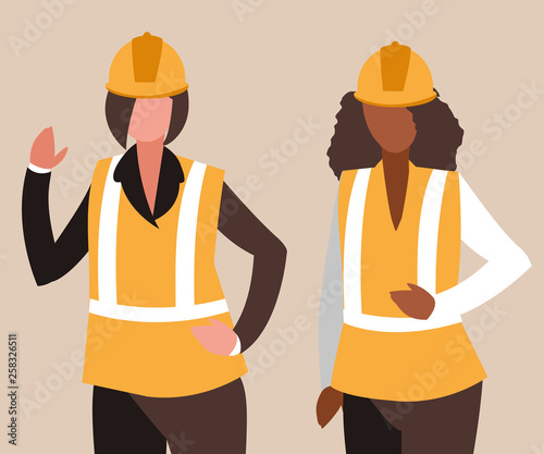 female industrial workers characters