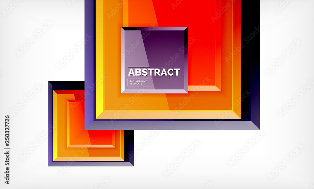 Fototapeta premium Square geometric background