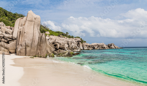 Anse Marron Strand auf La Digue Seychellen