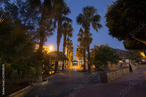 San Jose village by dusk in Cabo de Gata Almeria Spain