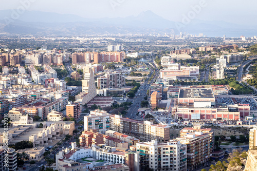View of the city from the highest point in Spain, the city of Alicante. © EUDPic
