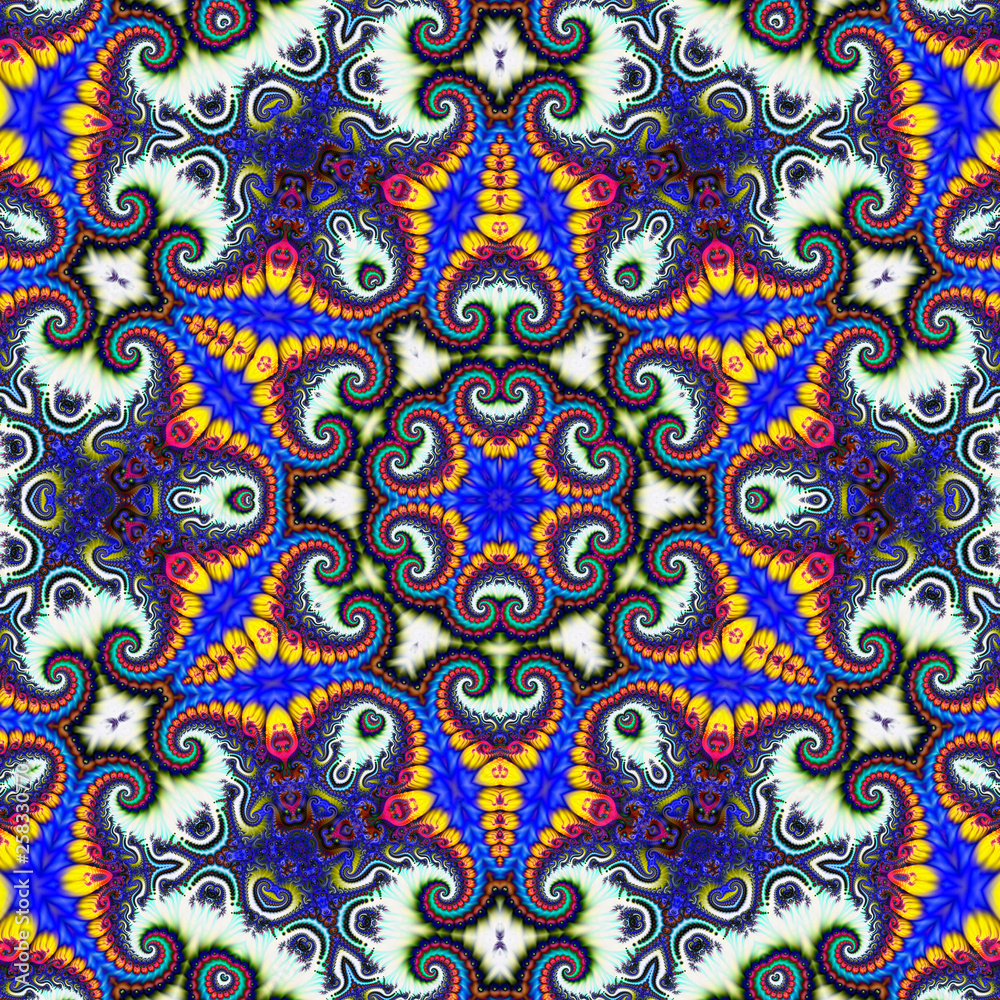 Fototapeta creative abstract mandala consisting of fractal curls
