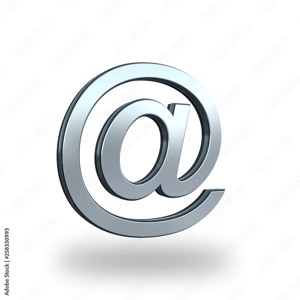 At sign in 3D - isolated on a white background At sign in 3D - isolated on a white background