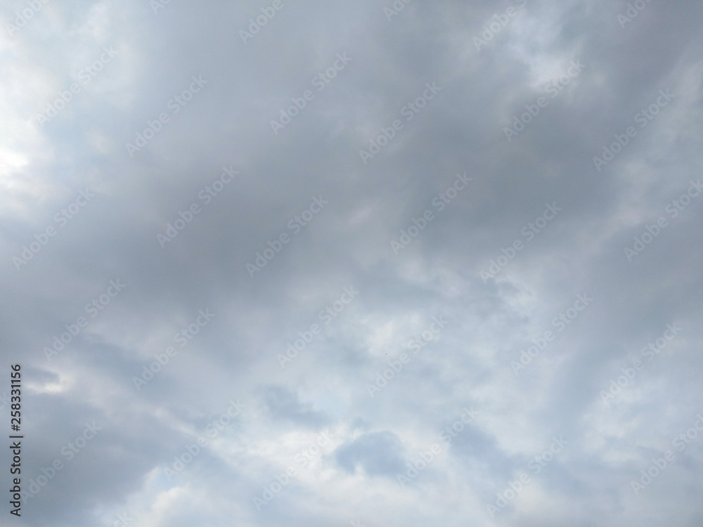 White soft cloud texture on blue sky background