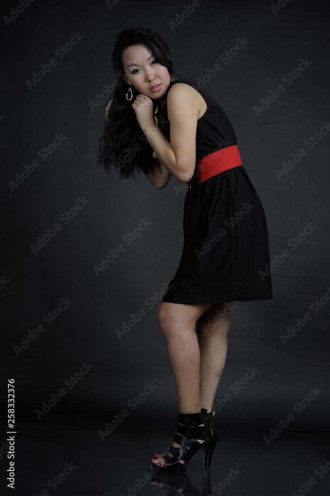 Portrait of woman in black dress Portrait of woman in black dress