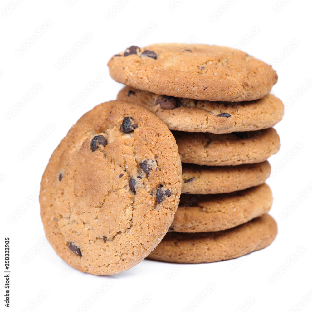 Tower of oatmeal cookies with chocolate chip Tower of oatmeal cookies with chocolate chip