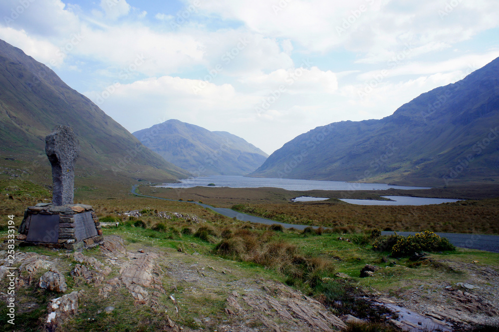 Landscapes of Ireland. In the foggy mountains of Donegal. Landscapes of Ireland. In the foggy mountains of Donegal.
